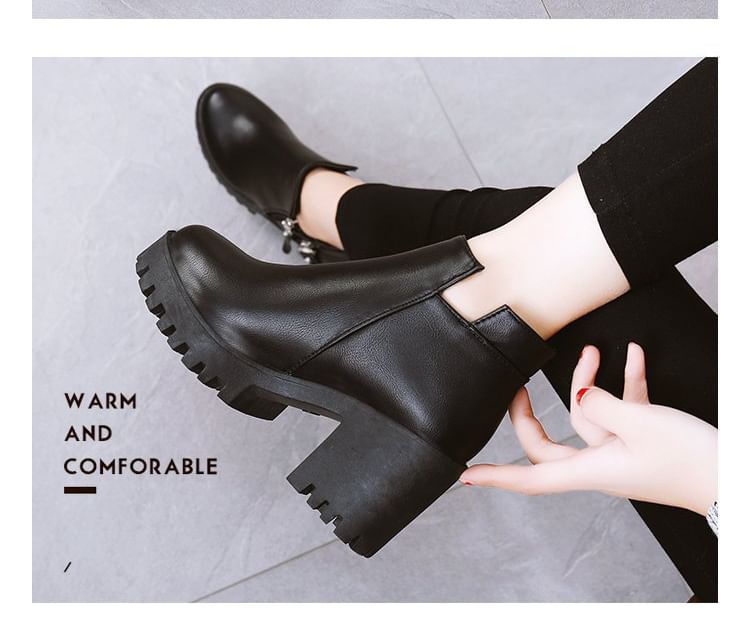 Ankle Chunky Heel Boots Platform