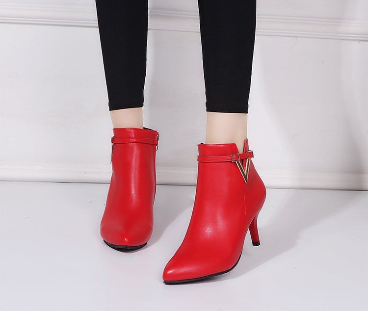 Stiletto Boots Pointed Ankle