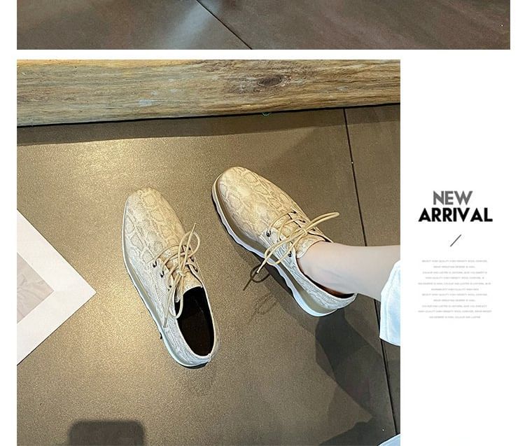 Lace-Up Platform Derby Shoes