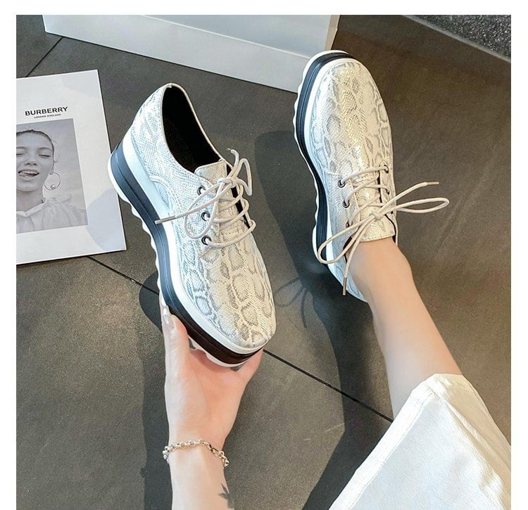 Lace-Up Platform Derby Shoes