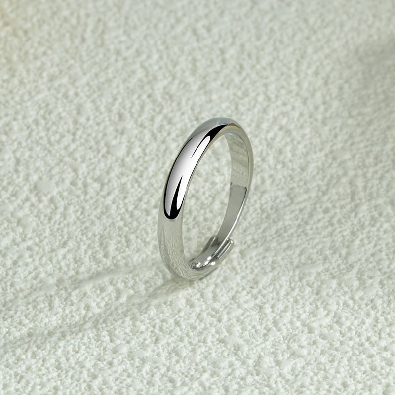Couple Matching Polished Alloy Open Ring (Various Designs)