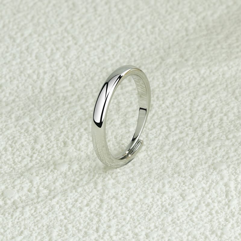Couple Matching Polished Alloy Open Ring (Various Designs)