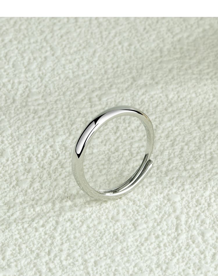 Couple Matching Polished Alloy Open Ring (Various Designs)
