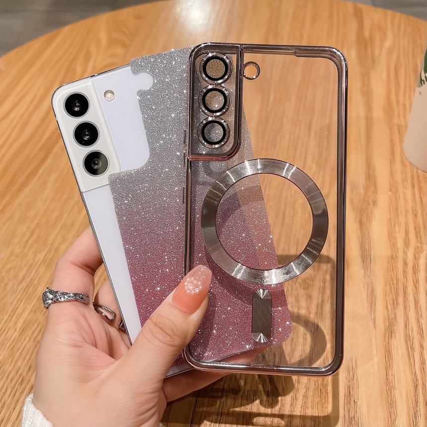 Case Phone Glitter Magnetic