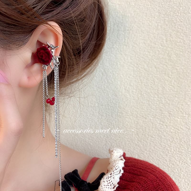 Floral Alloy Ear Cuff