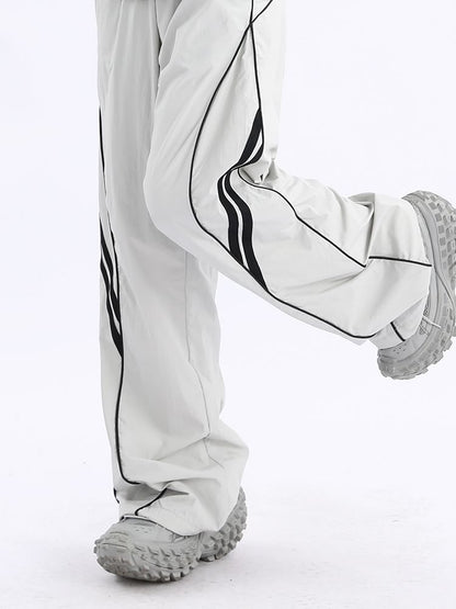 Low Waist Striped Loose-Fit Wide-Leg Sweatpants