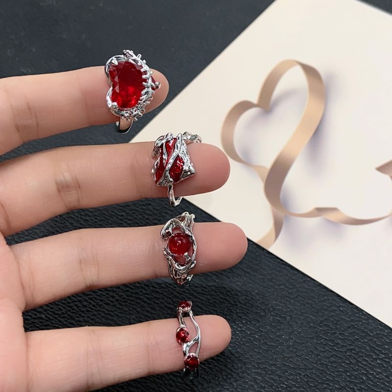 Gemstone Ring Irregular Open