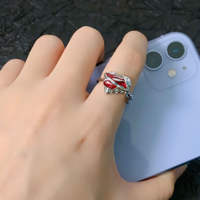 Gemstone Ring Irregular Open