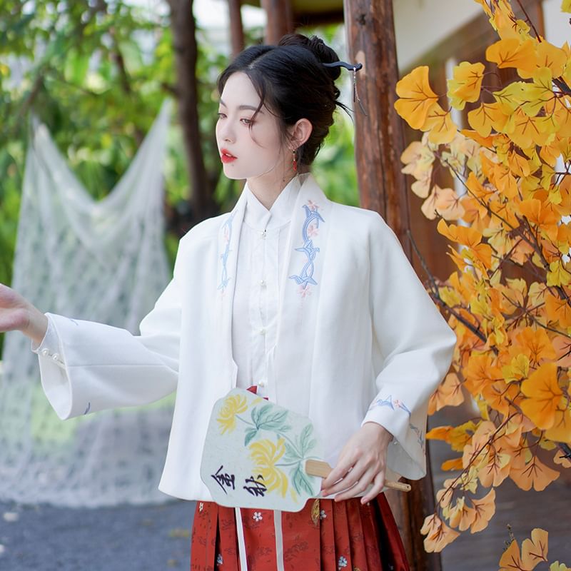 Floral Embroidered Hanfu Jacket