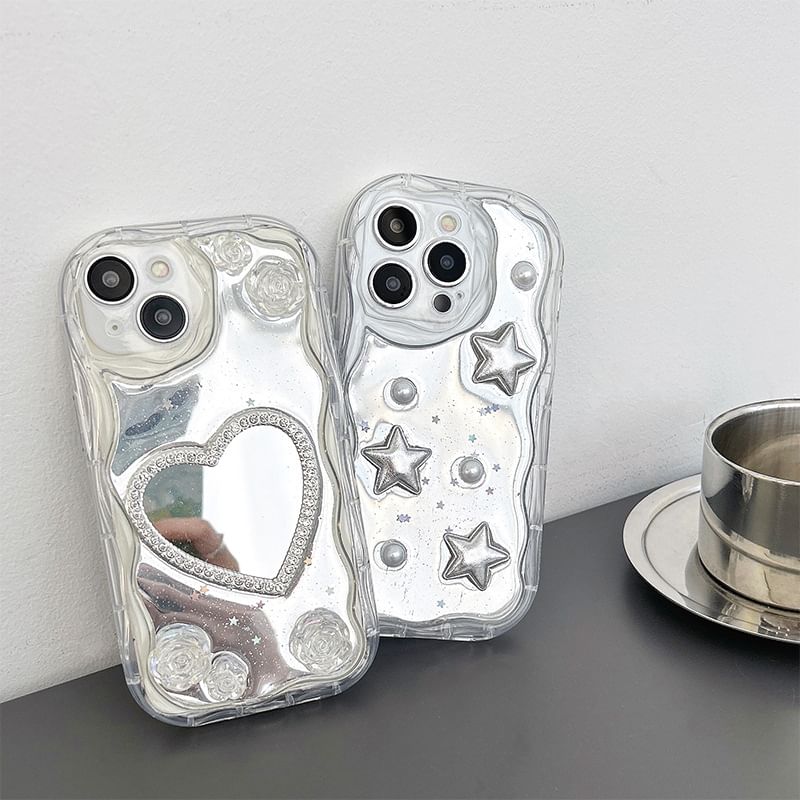 Case Mirrored Phone Heart