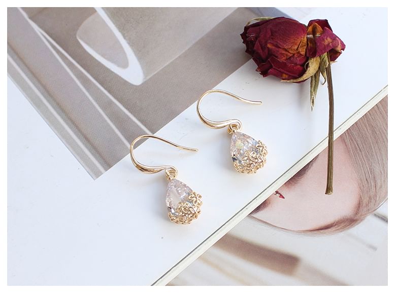 Drop Alloy Rhinestone Earring