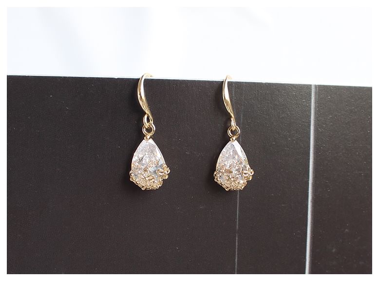 Drop Alloy Rhinestone Earring