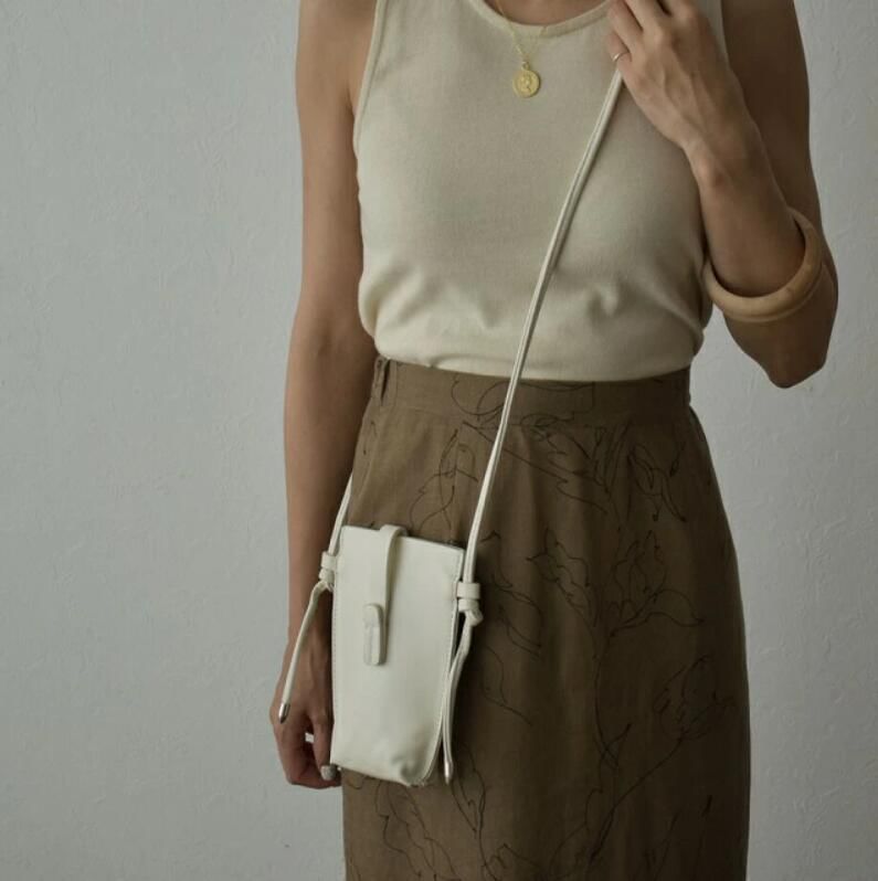 Bag Phone Crossbody Faux Leather Plain Mobile