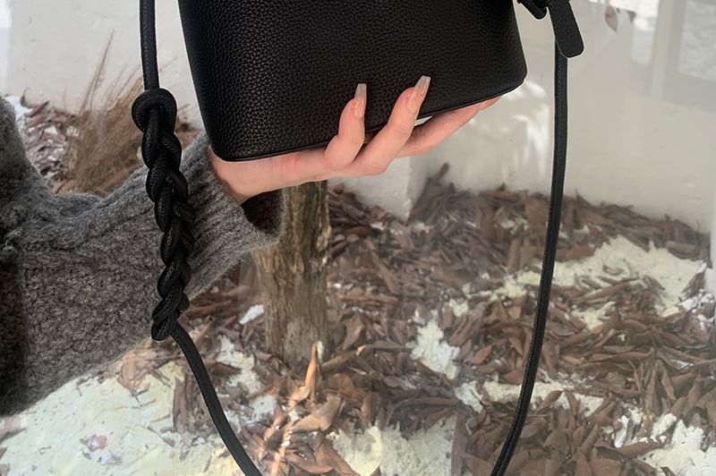 Leather Faux Bag Flap Crossbody Plain