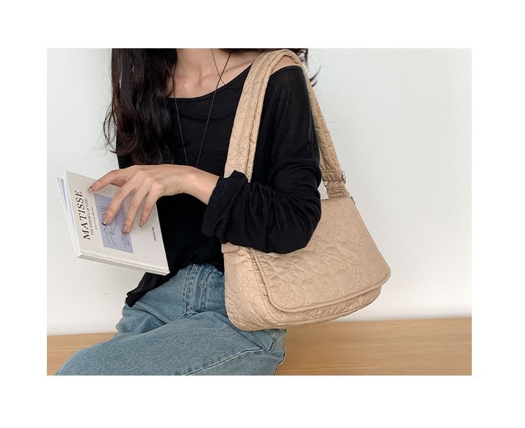 Plain Padded Flap Crossbody Bag