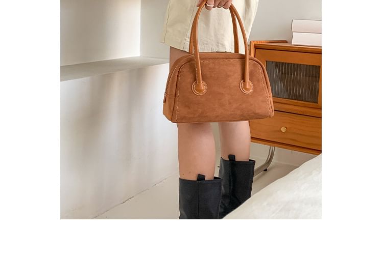 Faux Suede Shoulder Bag