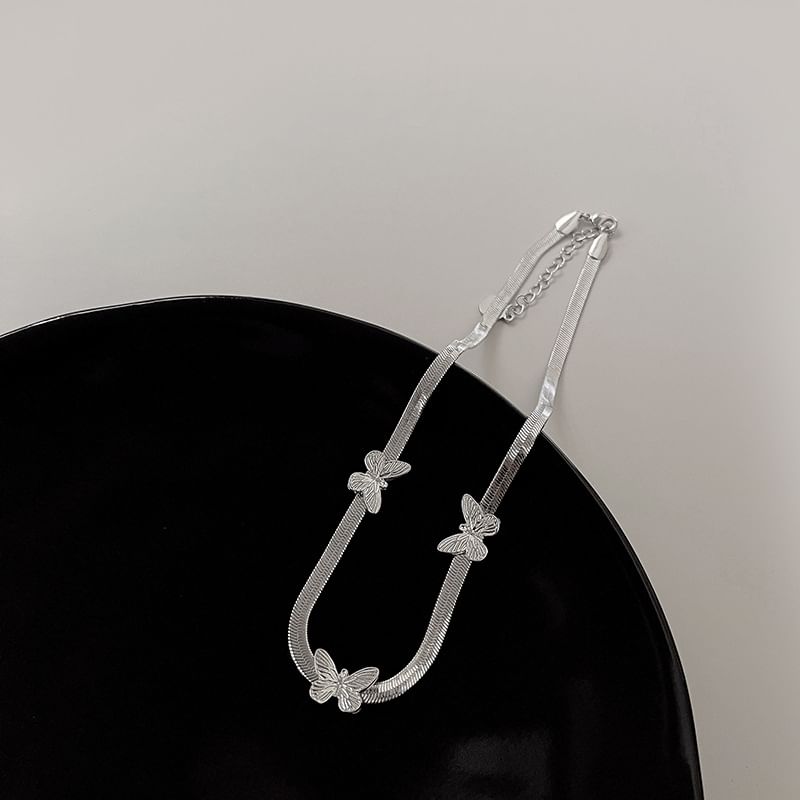 Alloy Choker Butterfly