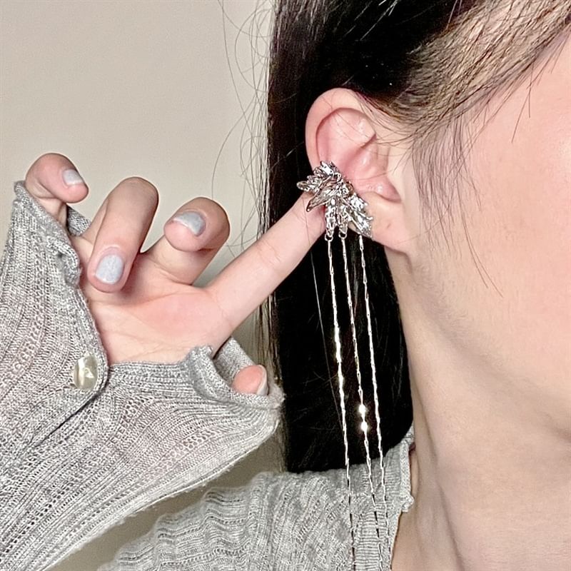 Butterfly Alloy Cuff Threader Earring