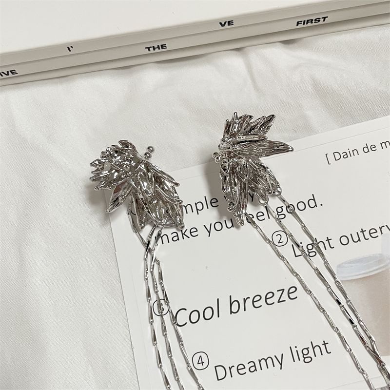 Butterfly Alloy Cuff Threader Earring