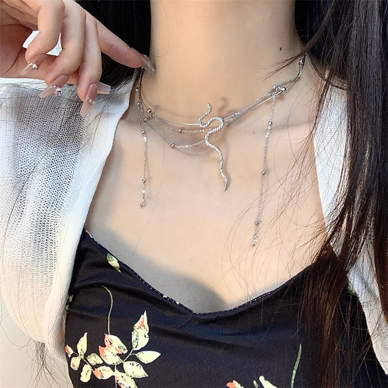 Alloy Snake Choker Layered