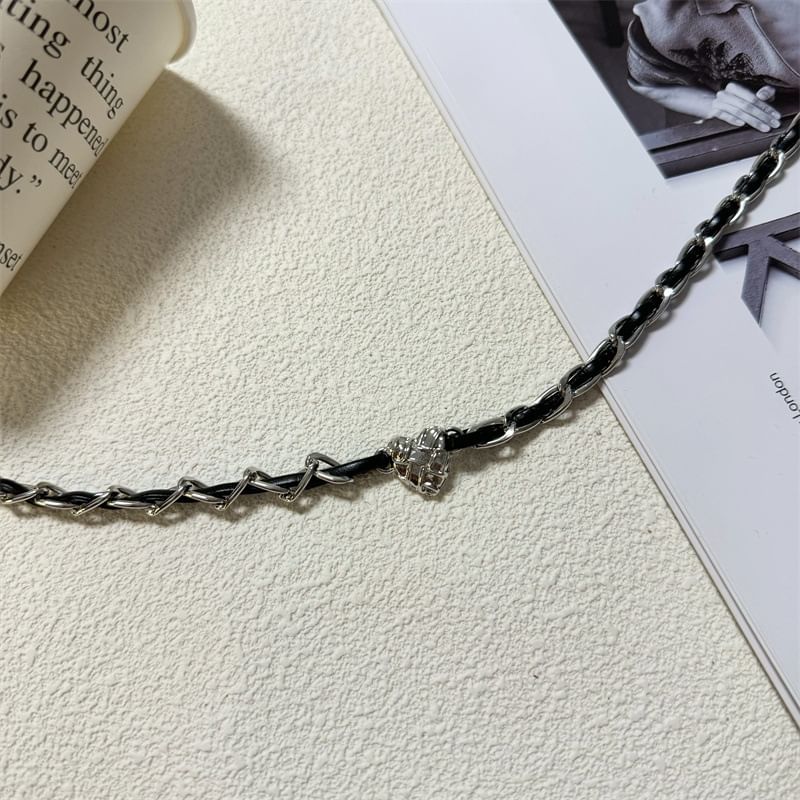 Leather Faux Alloy Choker