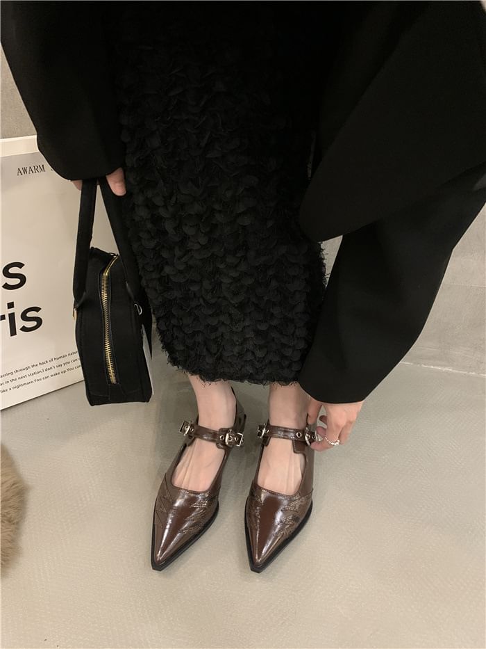 Jane Shoes Pointy Mary Paneled