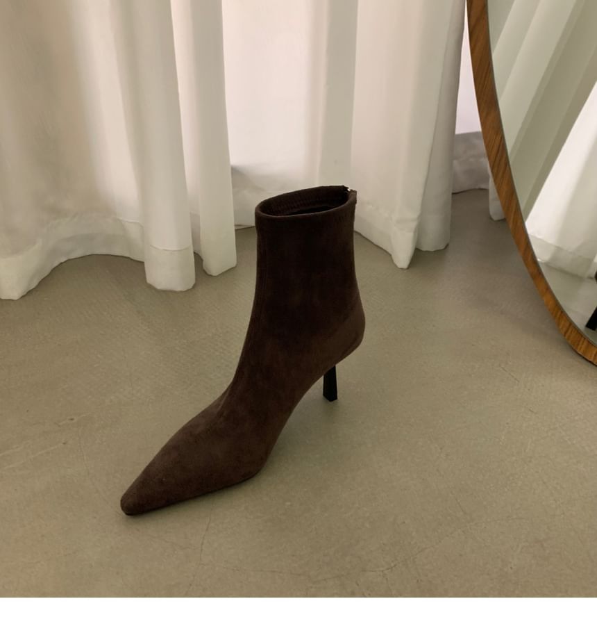 Pointy High Heel Short Boots