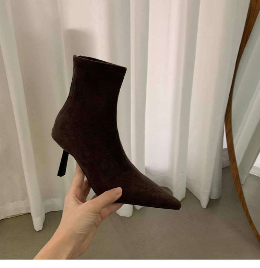 Pointy High Heel Short Boots