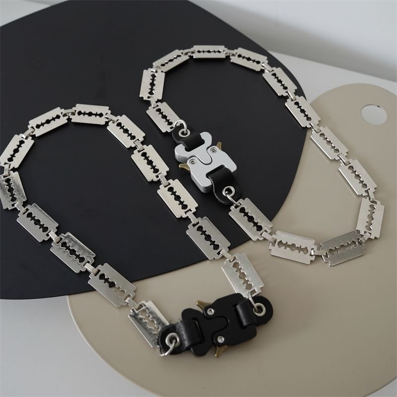 Razor Buckled Alloy Necklace