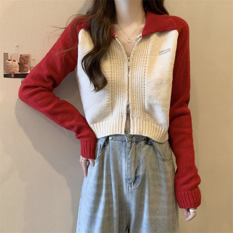 Polo Two-Tone Cardigan Zip