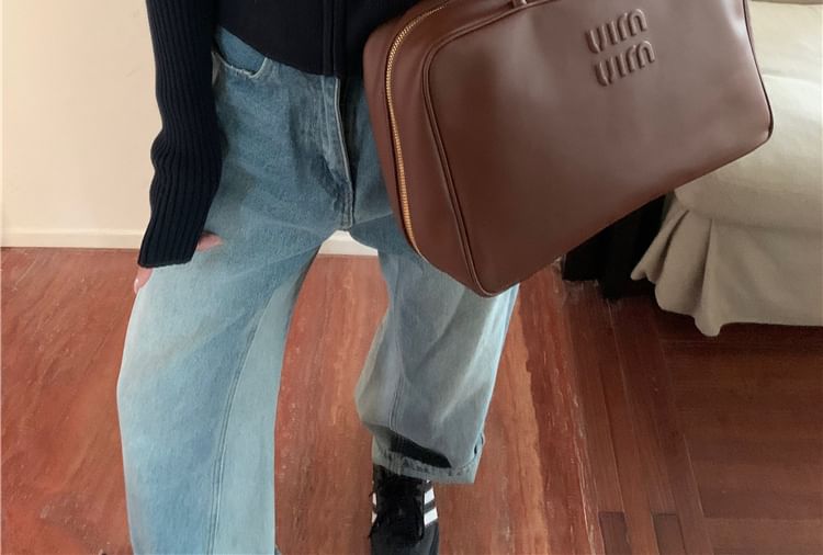 Slim-Fit Zip Sweater Plain