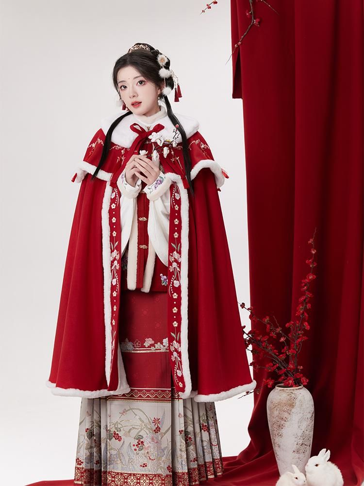 Traditional Chinese Embroidered Open Front Coat / Decorative Collar / Set