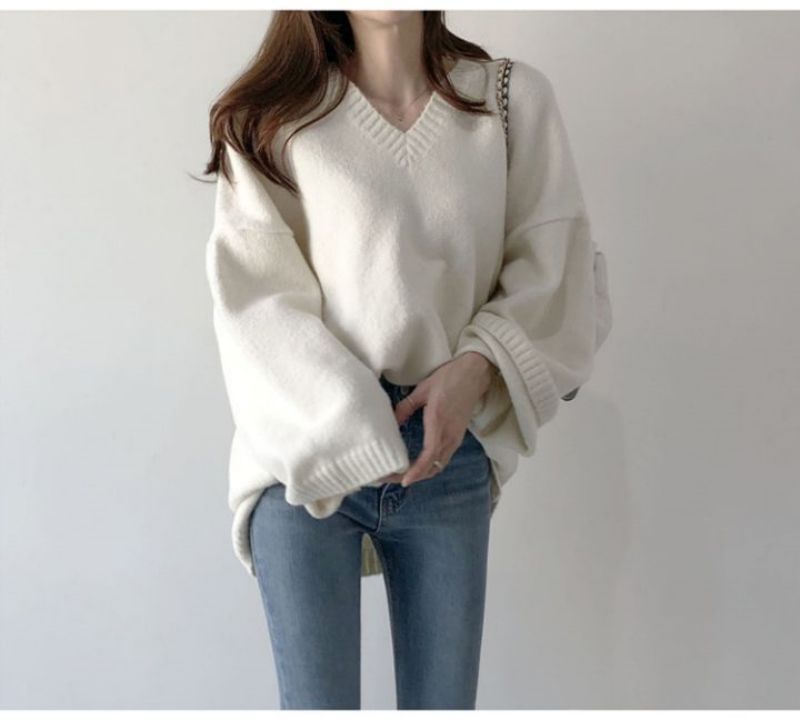 Oversized V-Neck Sweater