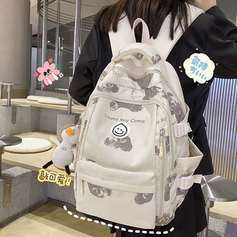 Smiley Face Logo Backpack / Duck Charm / Set