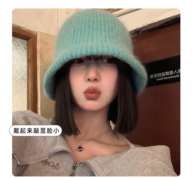 Plain Hat Cloche Knit