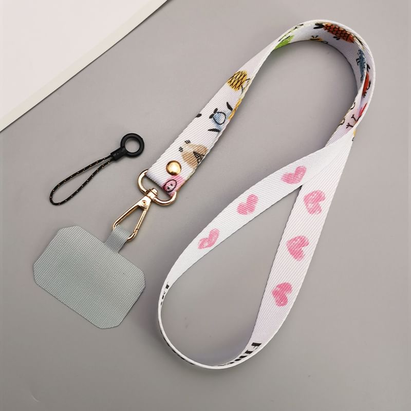 Print Canvas Phone Lanyard with Lanyard Pad