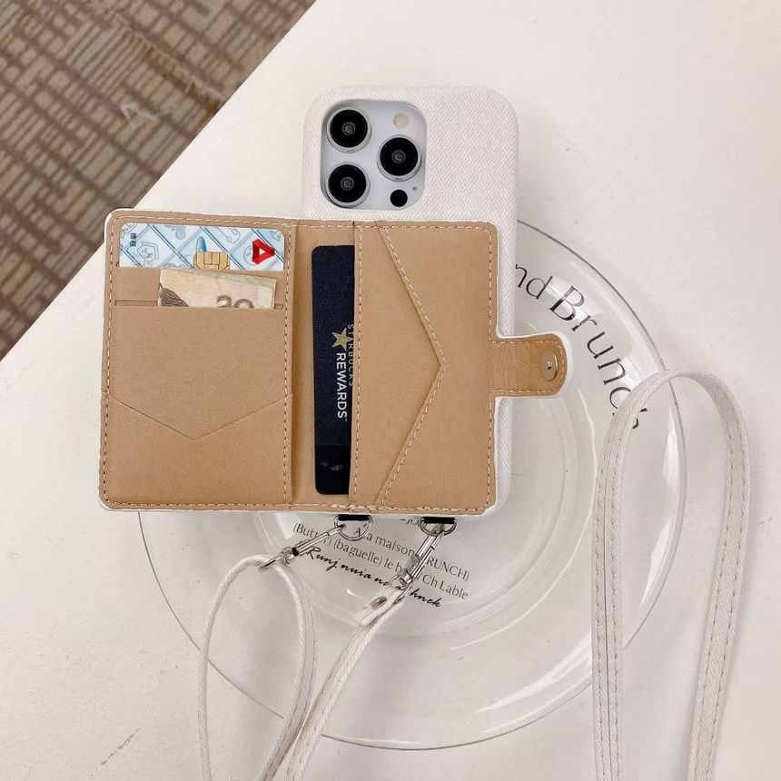 Denim Phone Case Card Lanyard Holder