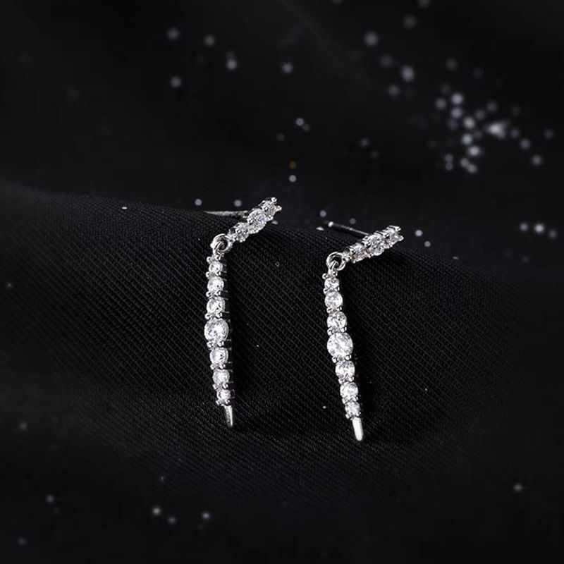 Rhinestone Threader Earring