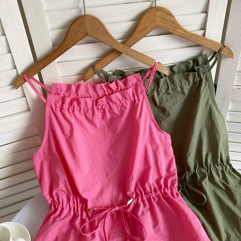 Plain Drawstring Camisole Top