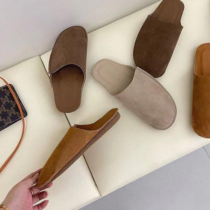 Faux Suede Mules