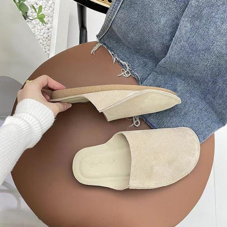 Faux Suede Mules