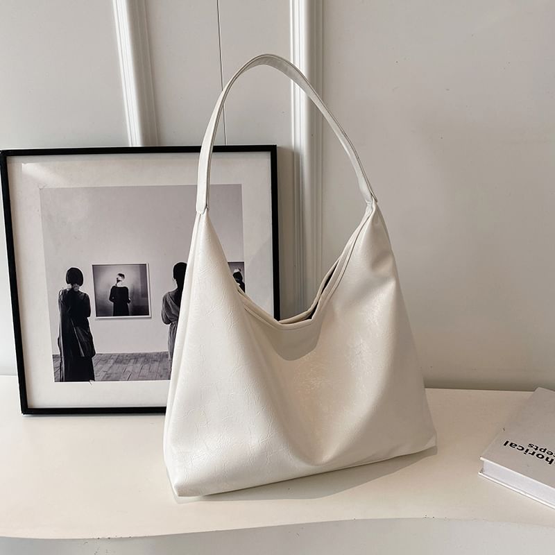 Leather Tote Faux Bag Plain