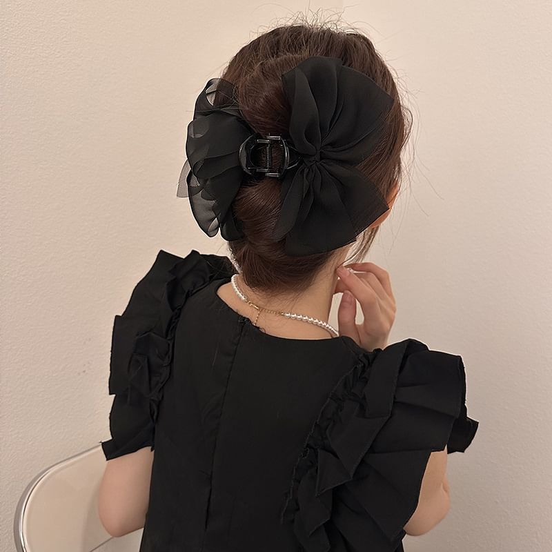 Bow Mesh Hair Clamp