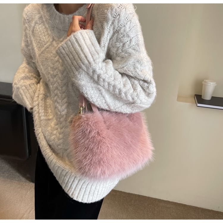 Fluffy Top Handle Crossbody Bag Egirldoll