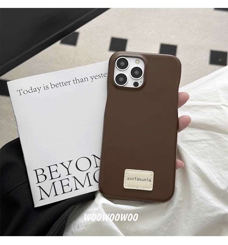 Leather Phone Faux Applique Case Lettering