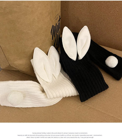 Asymmetrical Rabbit Ear Socks