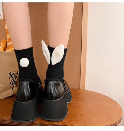 Asymmetrical Rabbit Ear Socks