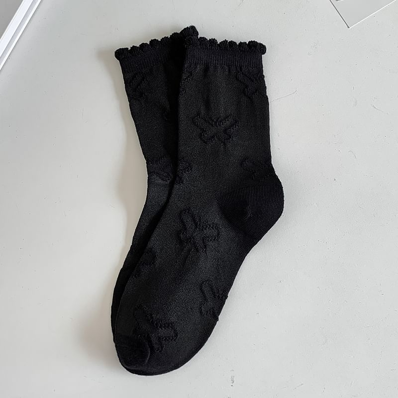 Printed Ruffled Socks