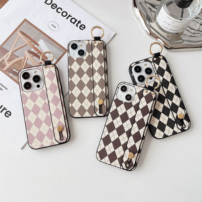 Phone Case Strap Argyle