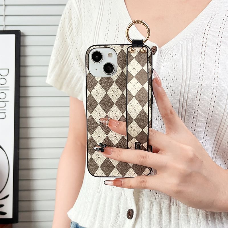 Phone Case Strap Argyle